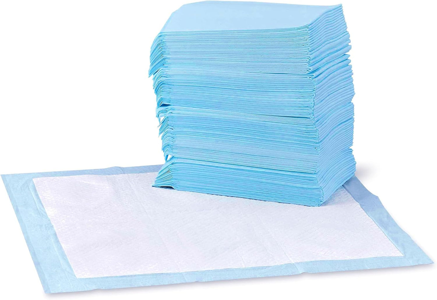 Premium Leak-Proof Dog & Puppy Pee Pads - Quick-Dry Potty Training Solution, 22x22 Inches, 100 Pack, Blue & White