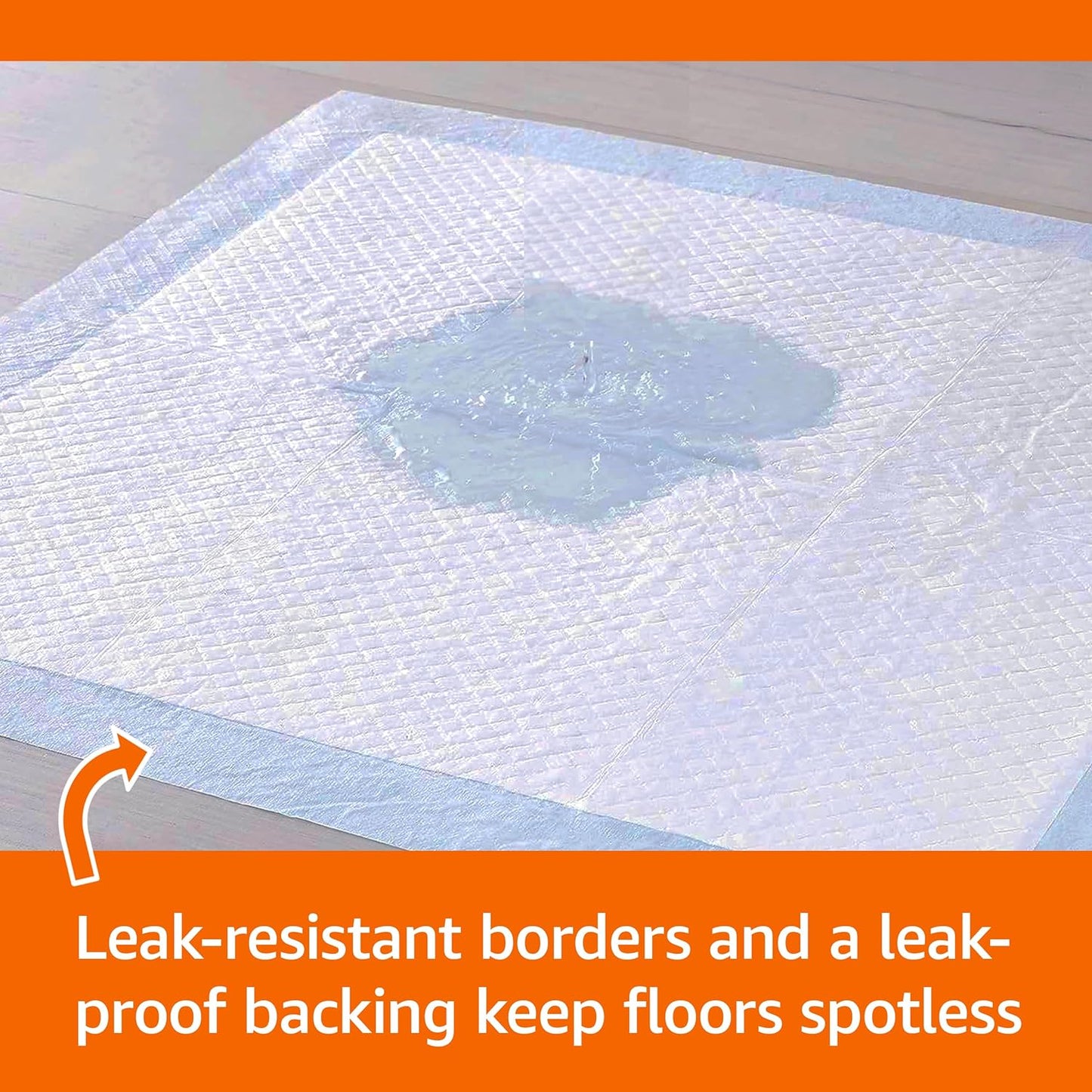 Premium Leak-Proof Dog & Puppy Pee Pads - Quick-Dry Potty Training Solution, 22x22 Inches, 100 Pack, Blue & White